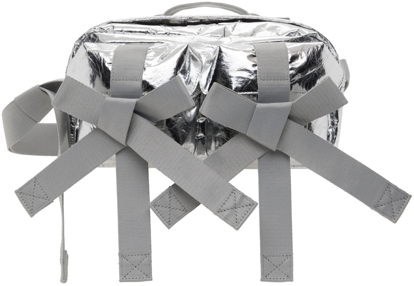 Серебряная классическая сумка через плечо с бантом , цвет Silver Simone Rocha