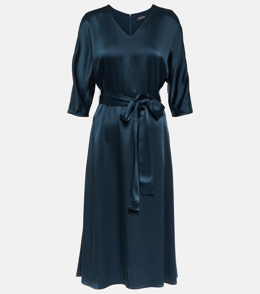 

Атласное платье миди Pantera 'S MAX MARA, синий