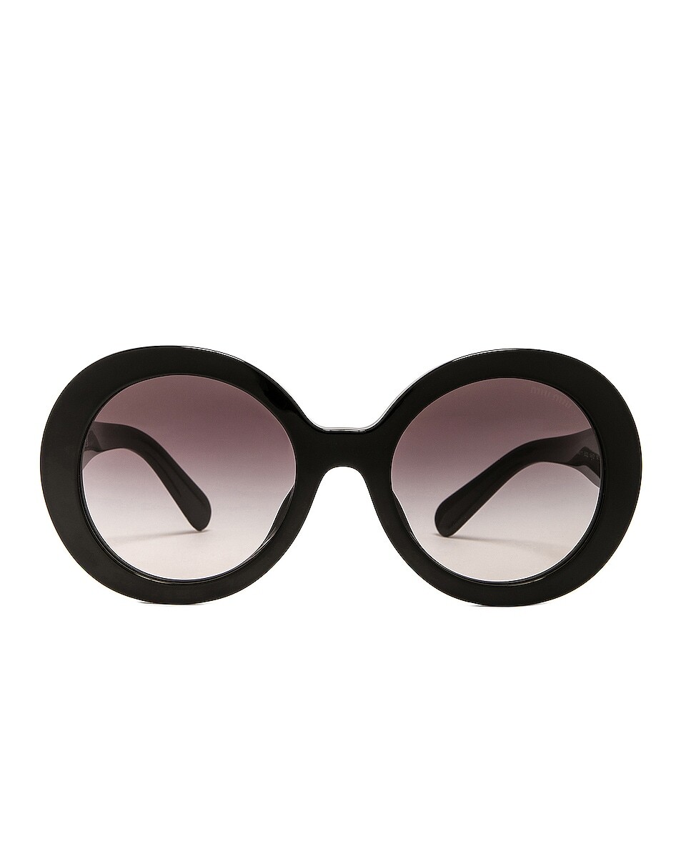 

Солнцезащитные очки Miu Miu Round, черный