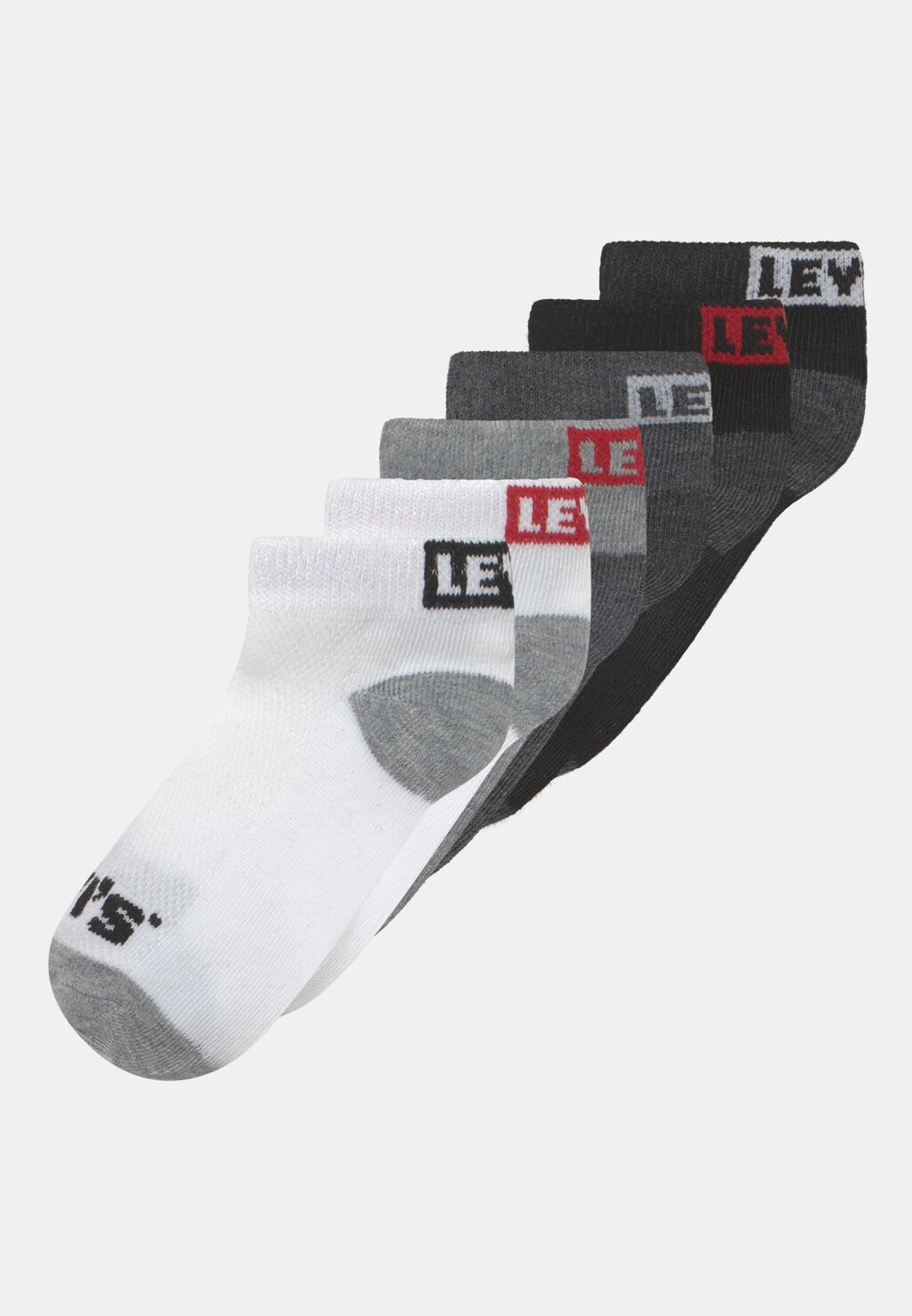 

Носки Low Cut 6 Pack Unisex Levi's, цвет dark grey heather