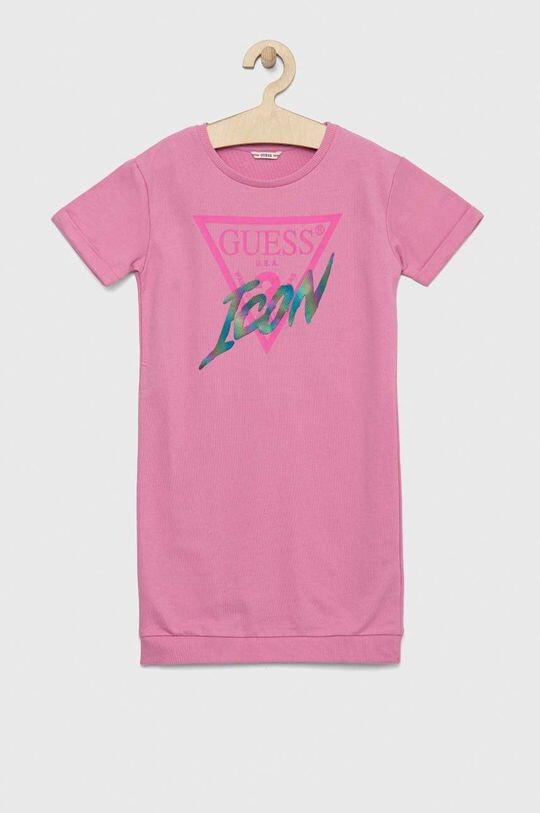 

Платье из хлопка для маленькой девочки Guess, фиолетовый