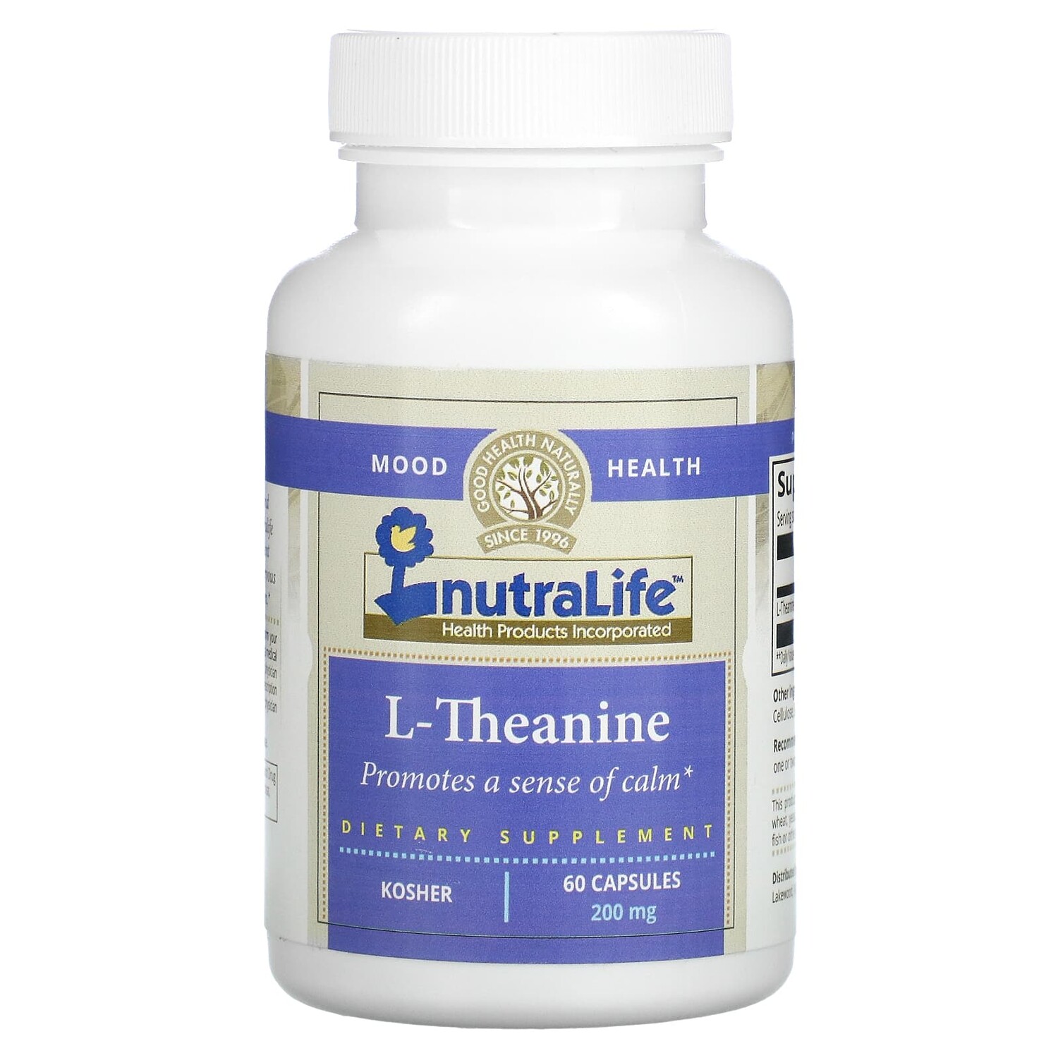 

L-теанин, 200 мг, 60 капсул, NutraLife