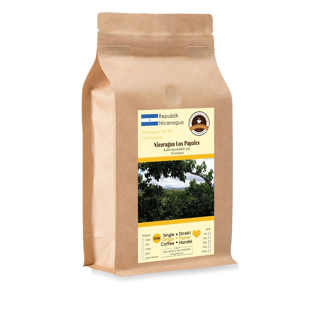 

Кофе с сердцем - Никарагуа Los Papales - 1000 г среднего помола The Coffe And Tea Company