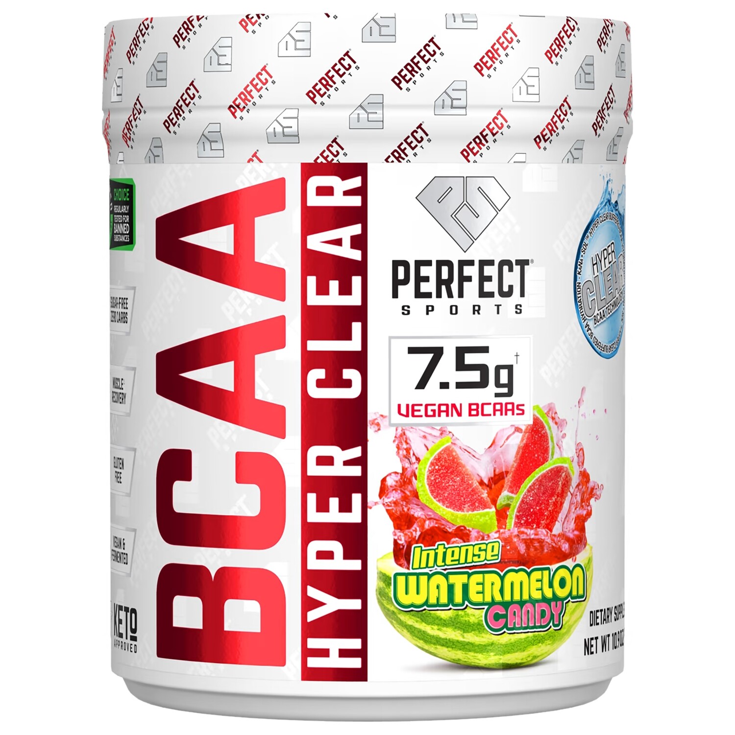 Пищевая добавка Perfect Sports BCAA Hyper Clear, арбузные леденцы пищевая добавка perfect sports bcaa hyper clear голубая малина