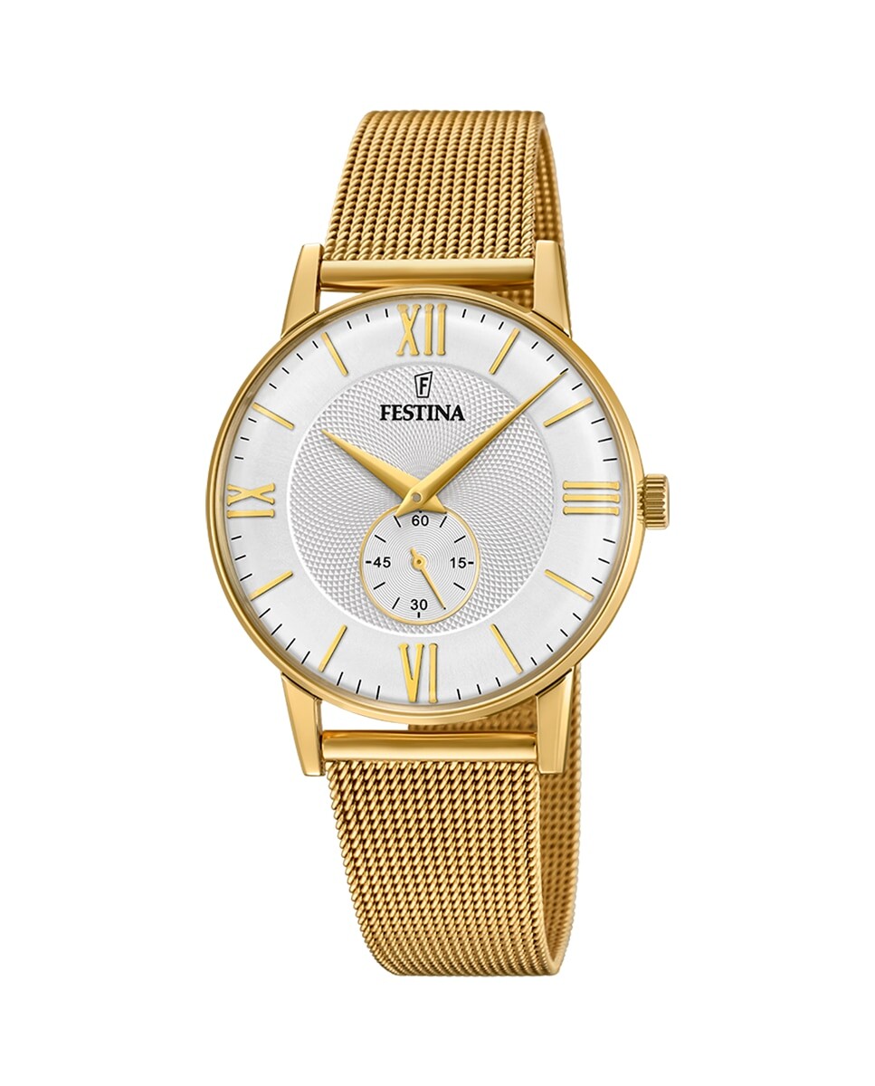 

Мужские часы F20569/2 Acero Classico из золотой стали Festina, золотой