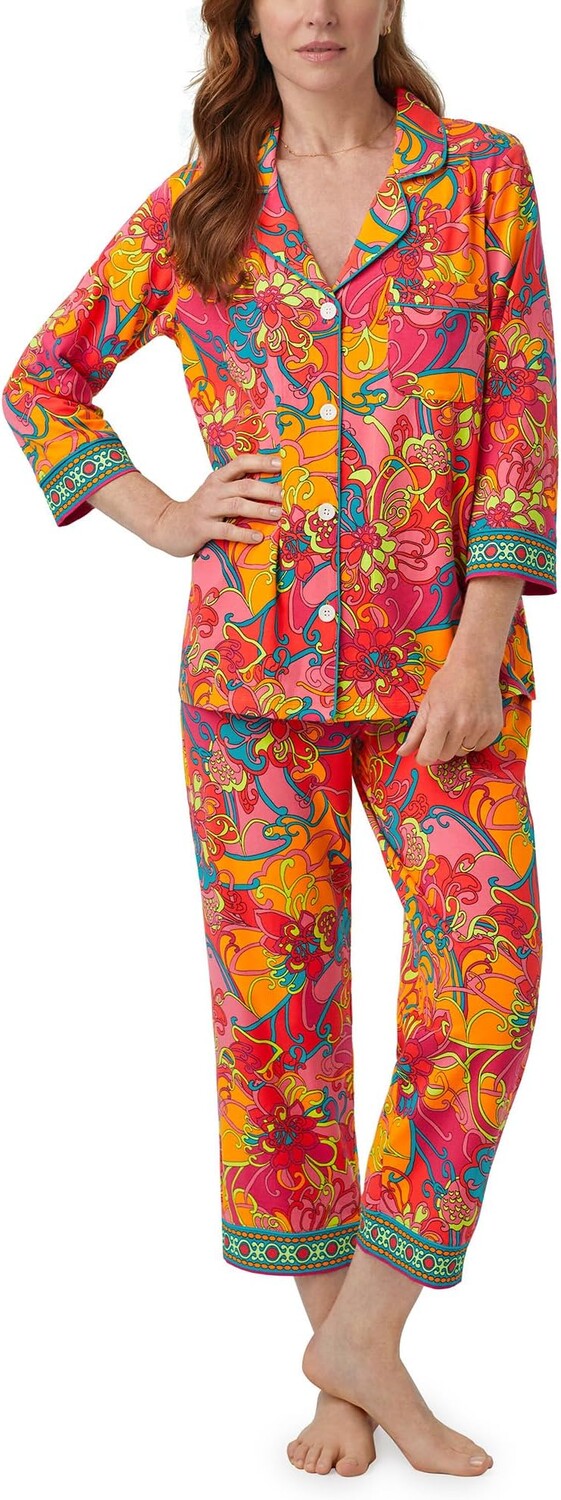 

Укороченный пижамный комплект Trina Turk X Bedhead с рукавами 3/4 Bedhead PJs, цвет Madagascar