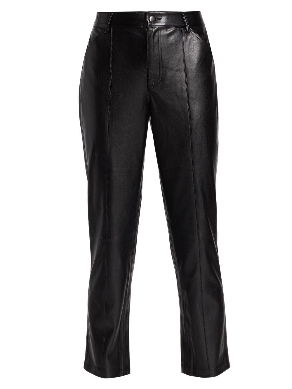 Укороченные брюки из веганской кожи Elie Tahari черные брюки felina из веганской кожи nanushka