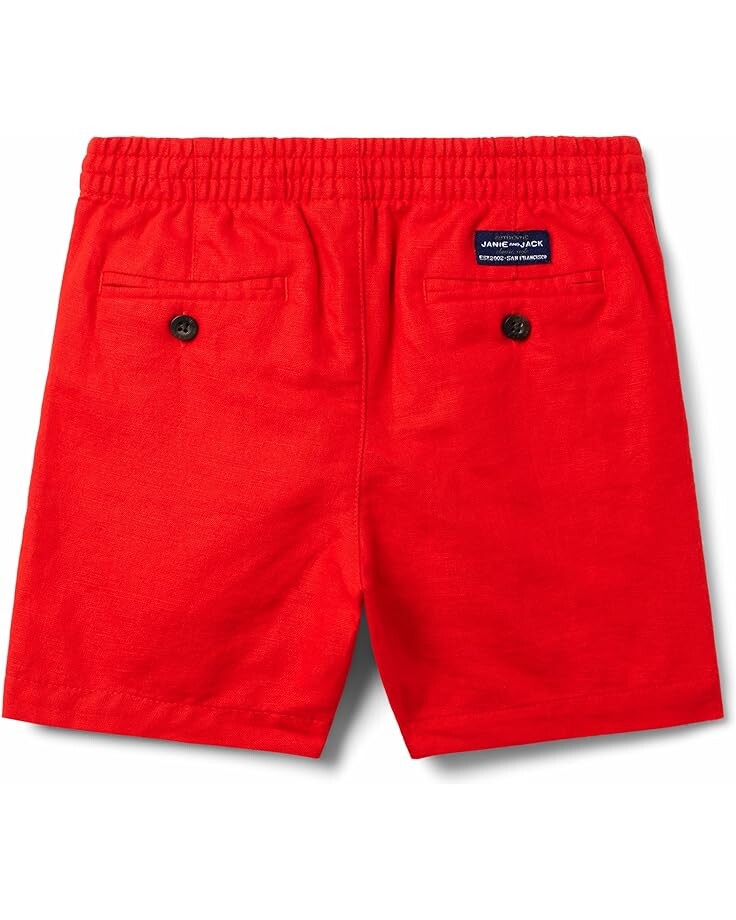 

Шорты Janie and Jack Linen Pull-On Shorts, красный