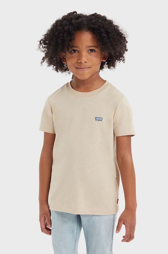 

Levi's Детская хлопковая футболка, бежевый