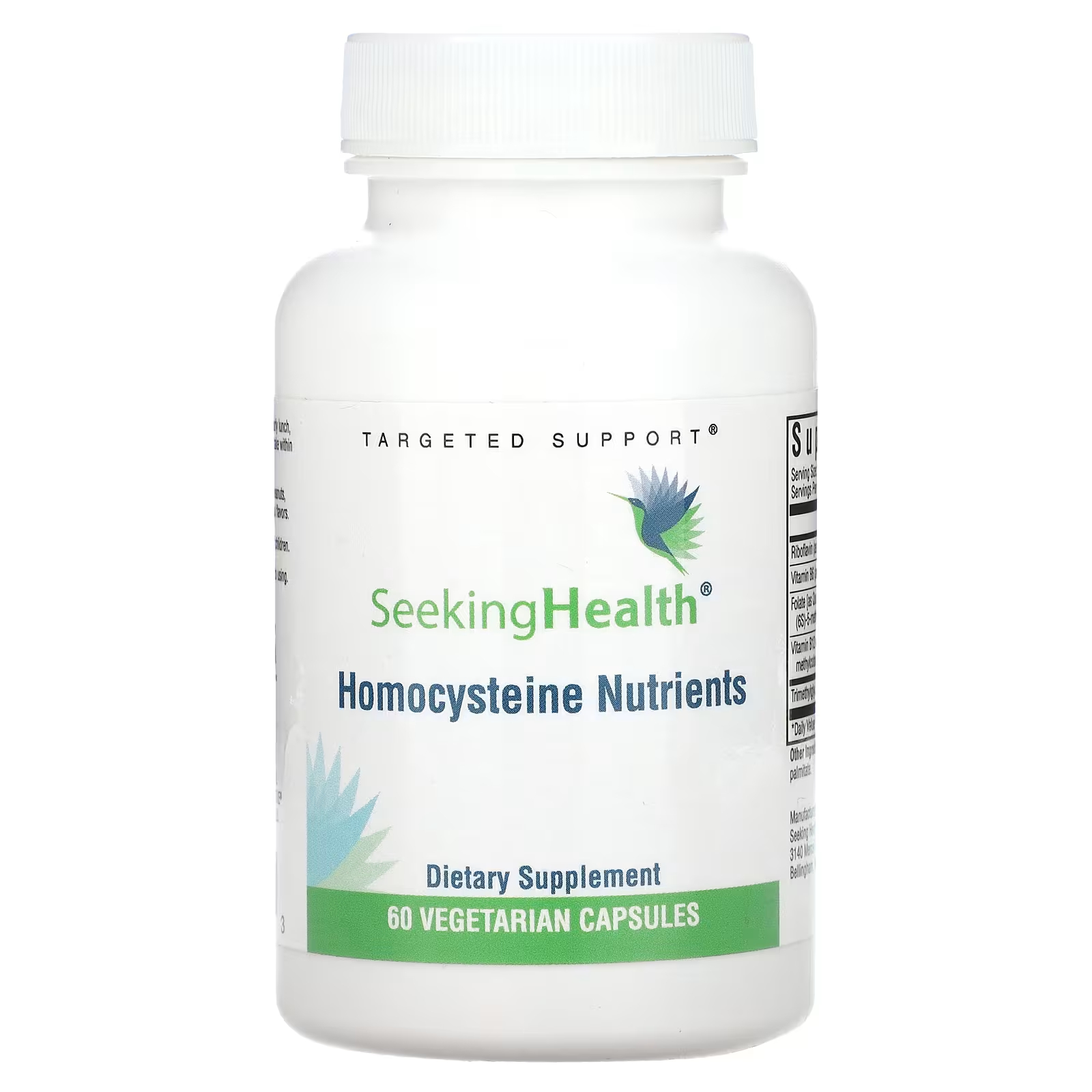 Пищевая добавка Seeking Health Homocysteine Nutrients, 60 вегетарианских капсул seeking health adrenal nutrients 90 вегетарианских капсул