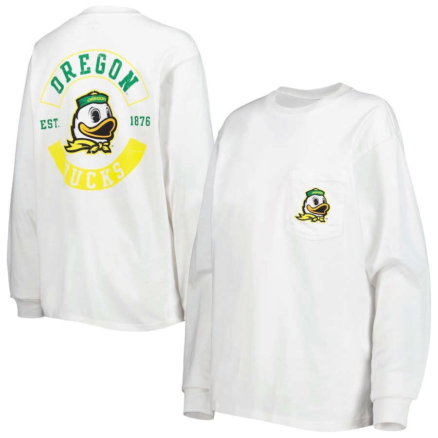 

Футболка с длинным рукавом League Collegiate Wear Oregon Ducks, белый