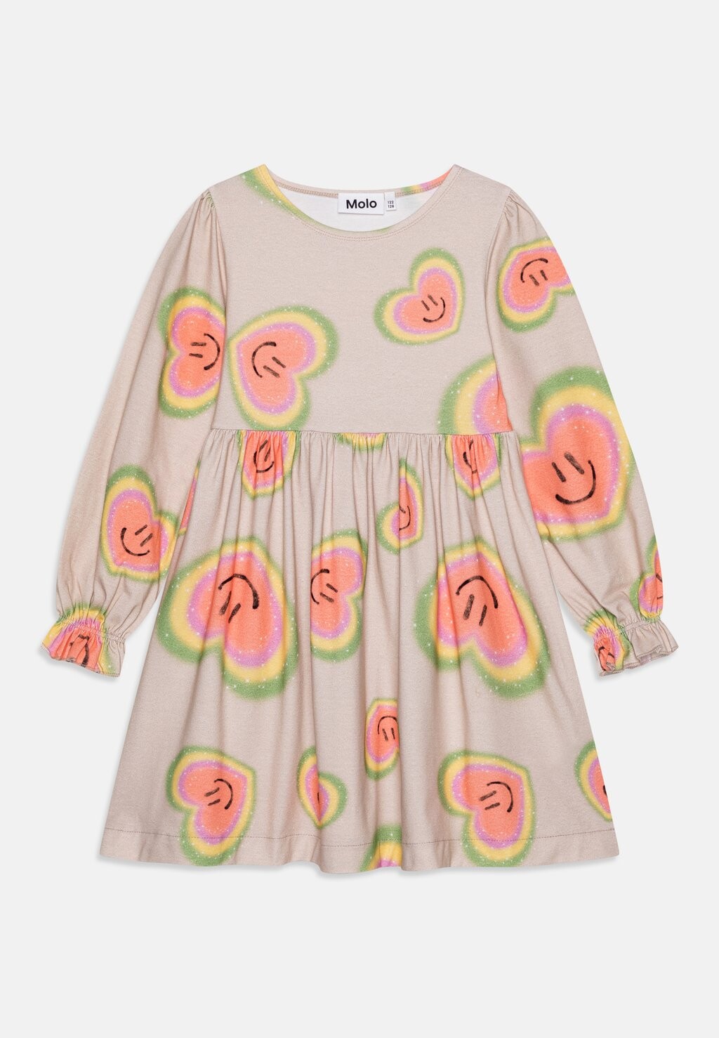 

Платье из джерси Camie Dress Molo, цвет beige/pink