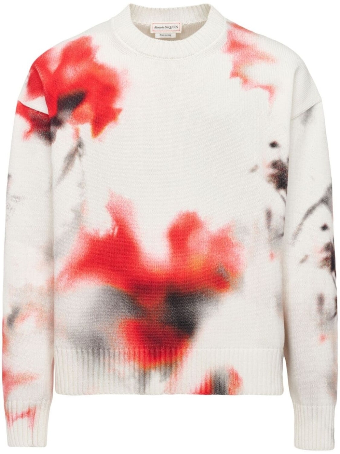 

Alexander McQueen джемпер Obscured Flower вязки интарсия, нейтральный цвет