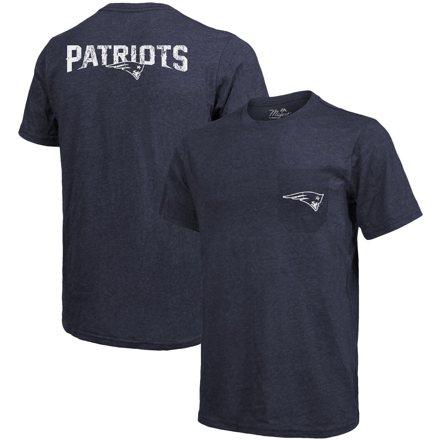Футболка New England Patriots Threads с карманами Tri-Blend - Темно-синий с меланжевым отливом Majestic lego 31129 majestic tiger
