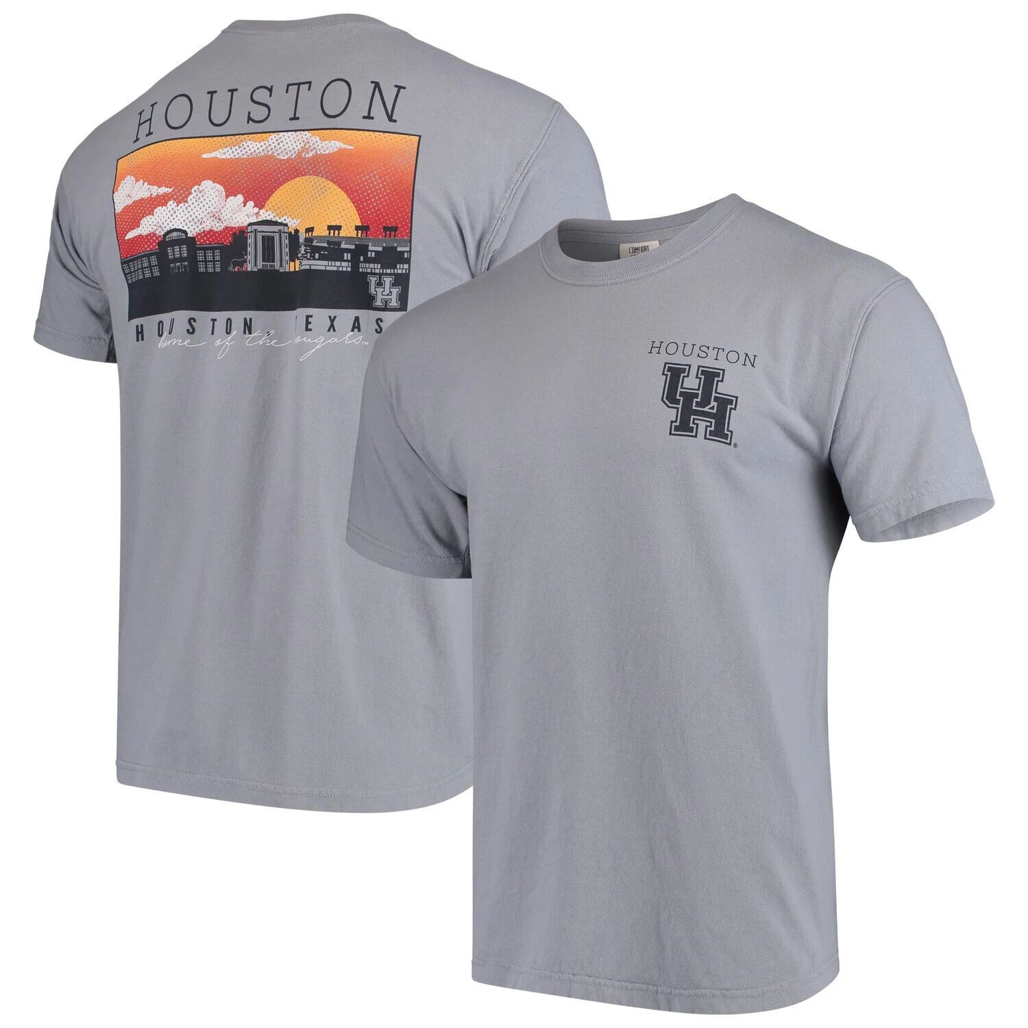 

Футболка Houston Cougars Comfort Colors Campus Scenery - Серая
