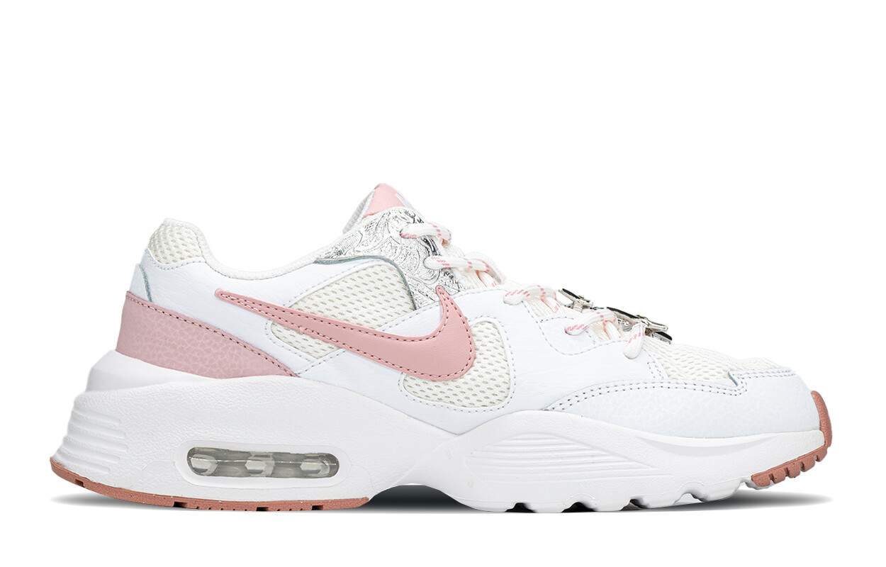 

Кроссовки Air Max Fusion женские с низким верхом, белые/розовые Nike