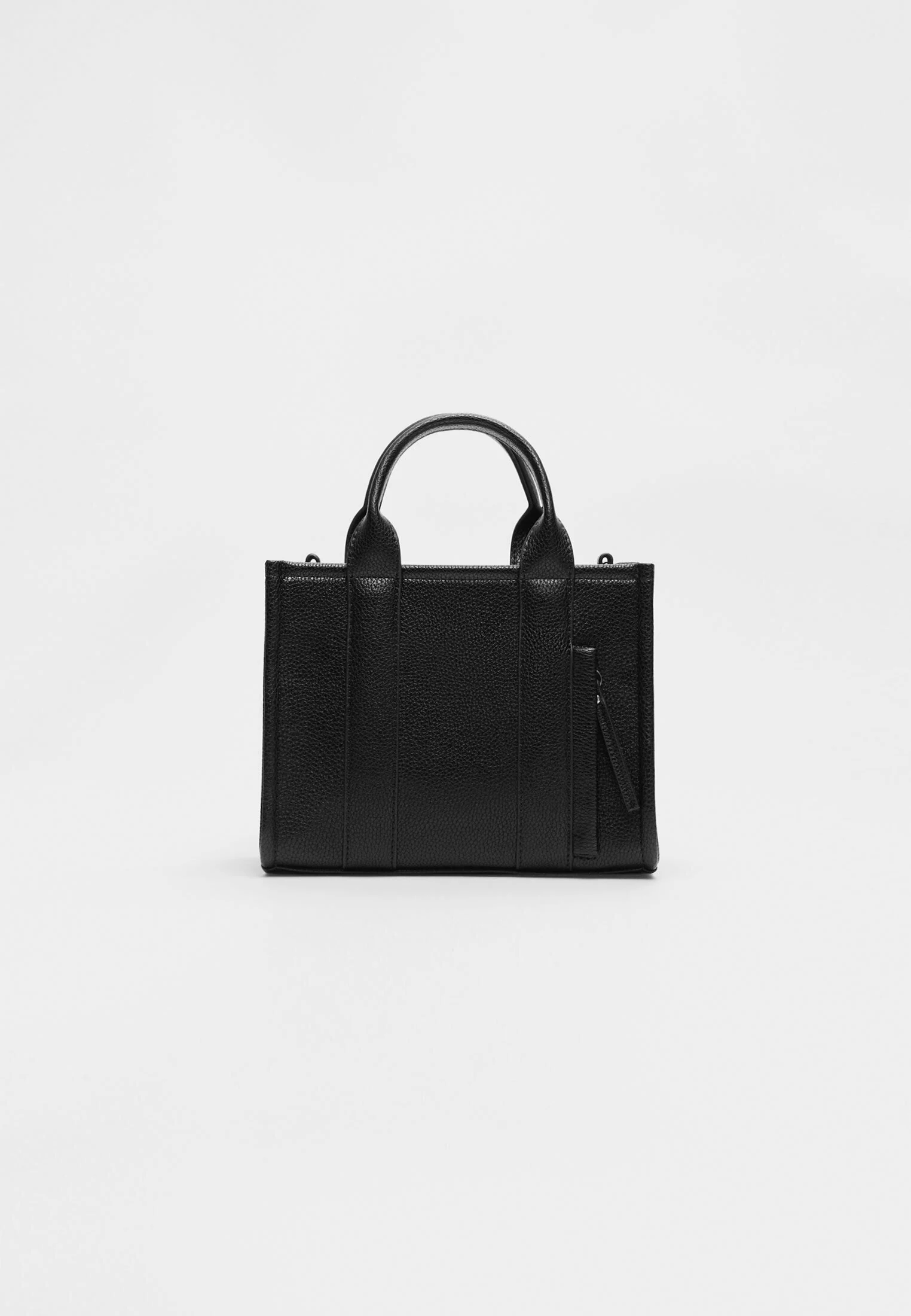 Миниатюрная сумка-тоут из искусственной кожи Stradivarius, черный