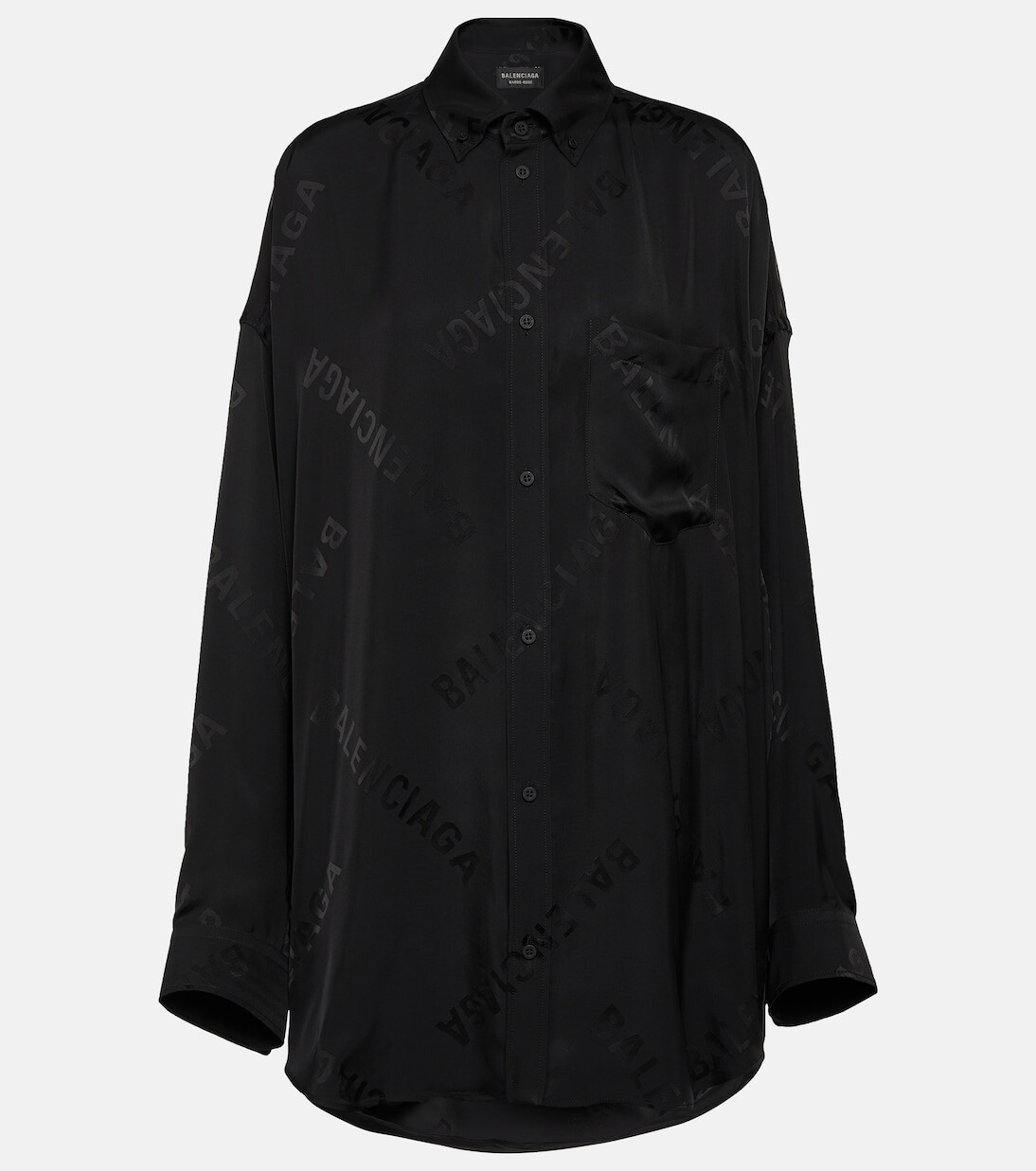 

Струящаяся рубашка bal по диагонали Balenciaga, черный