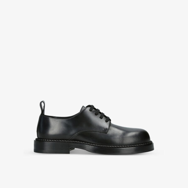 

Кожаные туфли дерби с плетеной отделкой Strut Bottega Veneta, черный