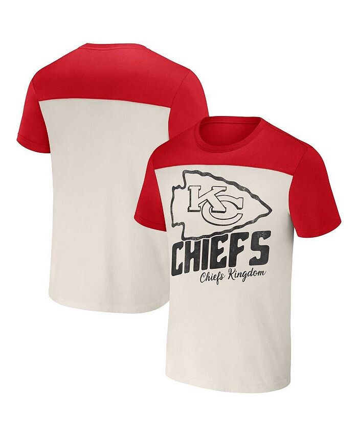 

Мужская футболка Nfl X Darius Rucker Collection By Cream Kansas City Chiefs с цветными блоками Fanatics, тан/бежевый