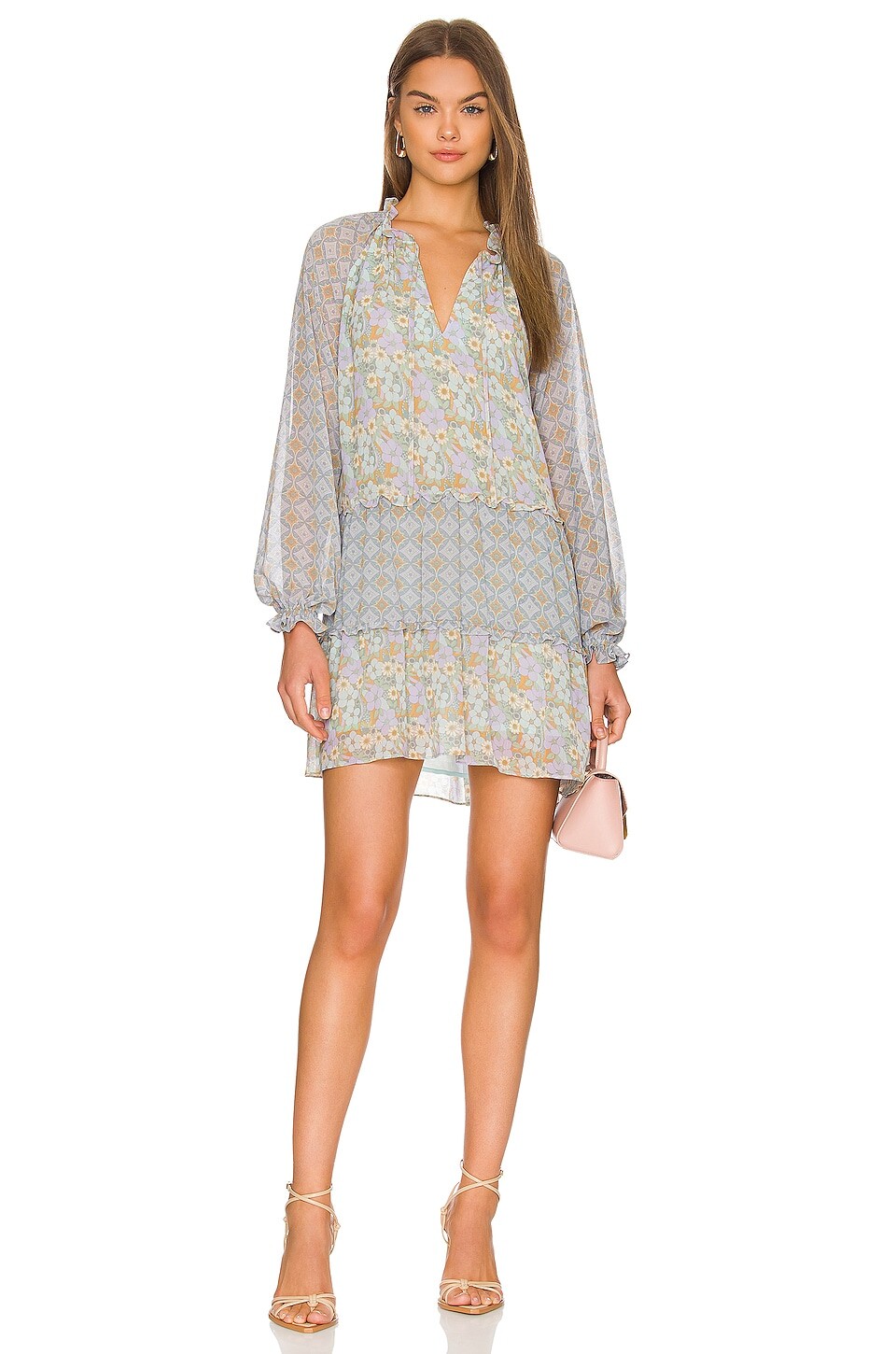 

Платье мини Show Me Your Mumu Birdie, цвет Primrose Print
