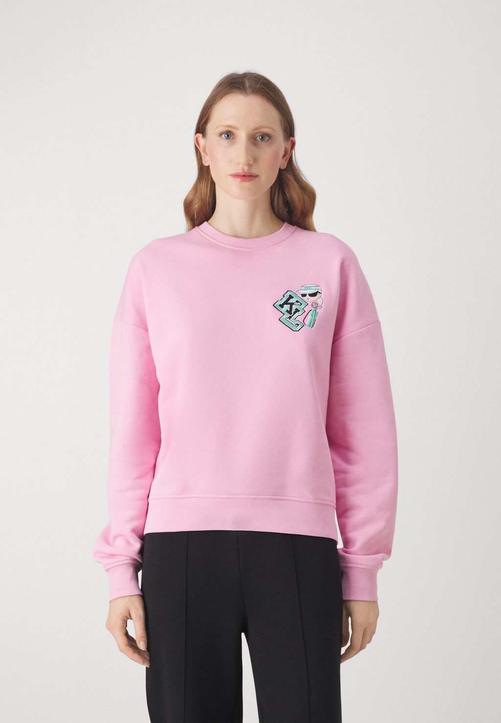 

Толстовка KARL LAGERFELD VARSITY, цвет prism pink