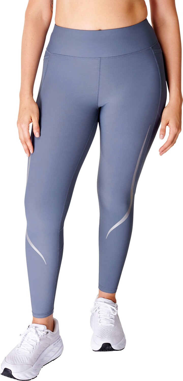 

Тайтсы для бега с подсветкой Zero Gravity 7/8 — женские Sweaty Betty, синий