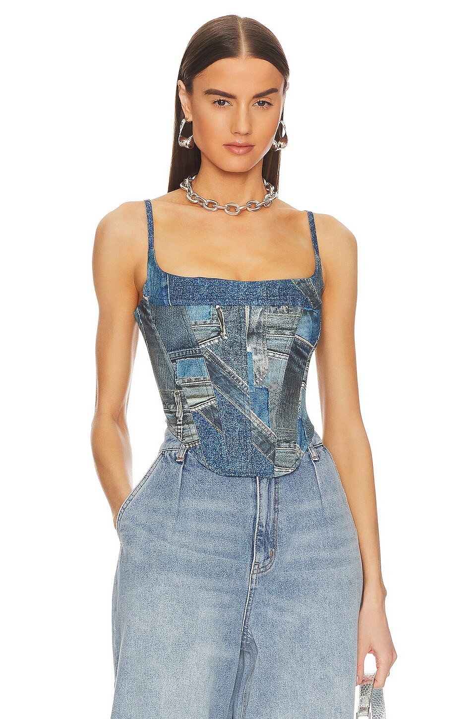 

Корсет Miaou Love, цвет Denim Print