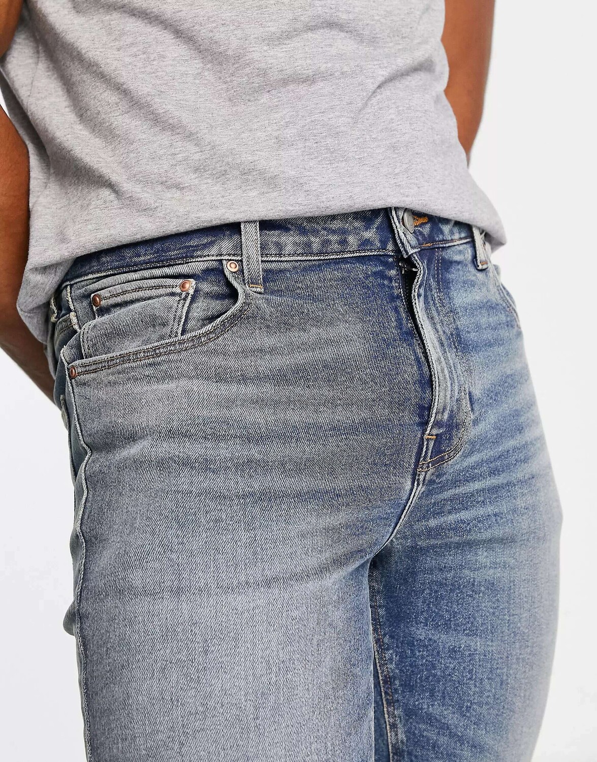 

Синие джинсы скинни с насыщенным отливом ASOS