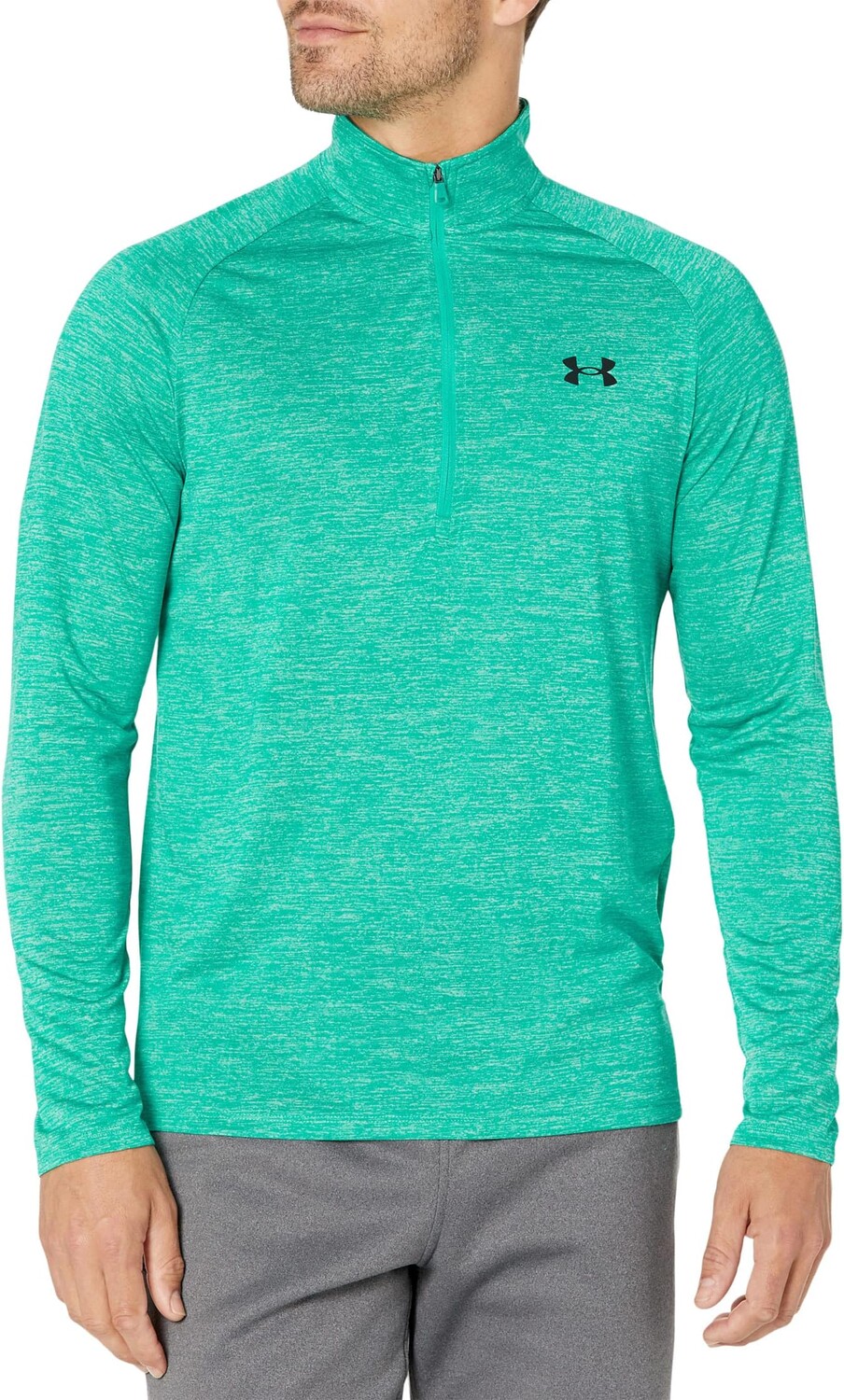 

UA Tech 1/2 на молнии Under Armour, цвет Birdie Green/Coastal Teal/Black
