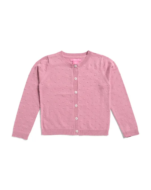 

Мини-кардиган с объемной вышивкой Isaac Mizrahi New York, розовый