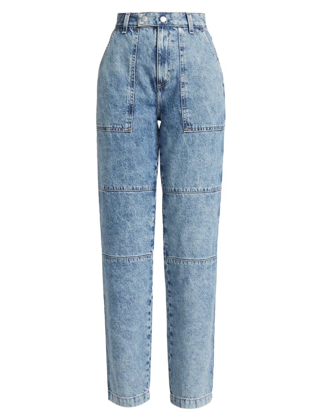 

Джинсы прямого кроя Clove с высокой посадкой и эффектом кислотной стирки AG Jeans
