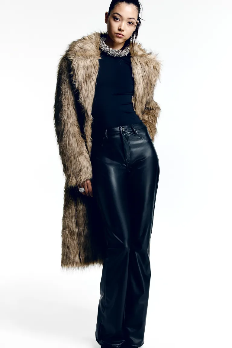 

Расклешенные высокие джинсы H&M, черный