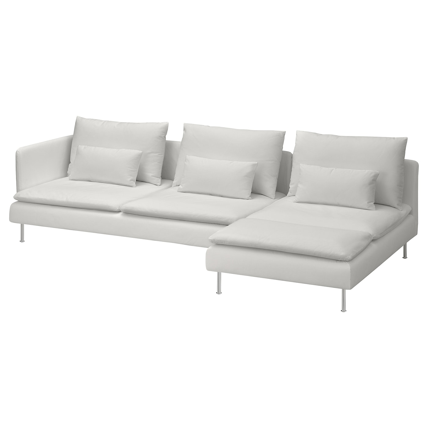 СЁДЕРХАМН 4-местный диван+диван, створка Блекинге/белый SODERHAMN IKEA диван раскладной конфетти