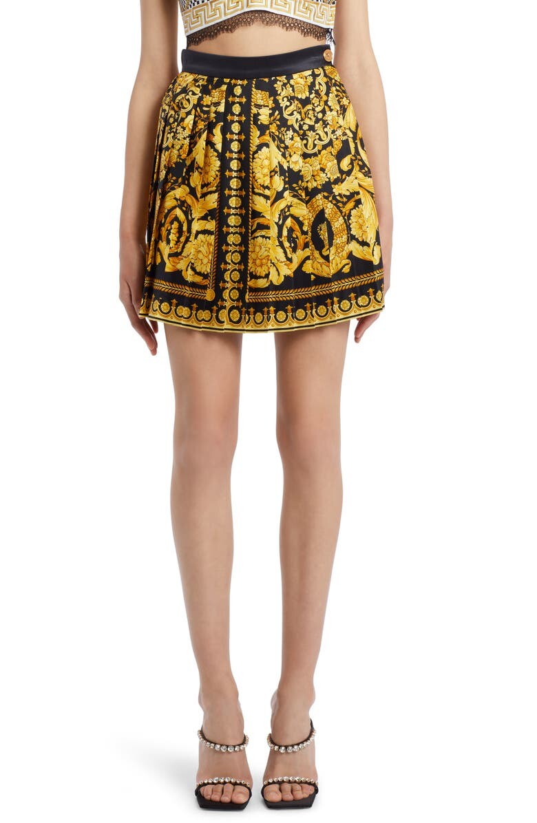 

Шелковая юбка со складками Barocco VERSACE