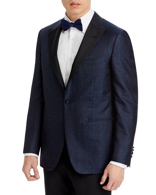 

Жаккардовый пиджак стандартного кроя Siena с цветочным принтом Canali, цвет Blue