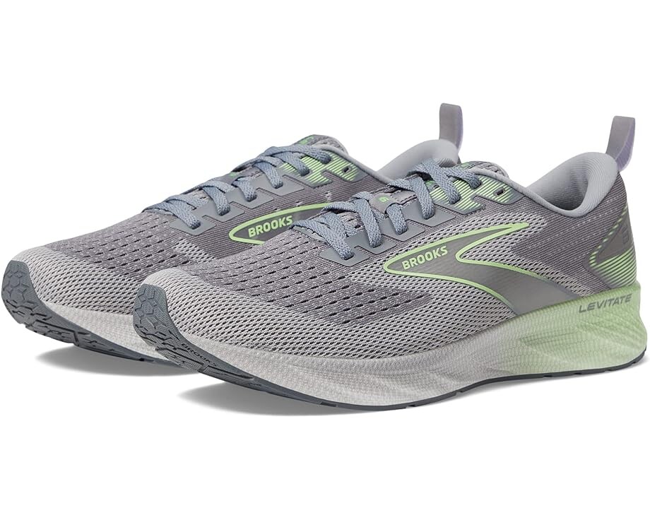 

Кроссовки Brooks Levitate 6, цвет Primer Grey/Neon Green