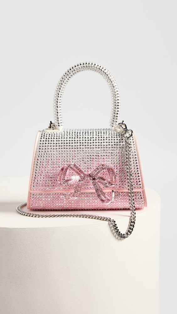

Сумка Self Portrait Pink Ombre Rhinestone Bow Micro
