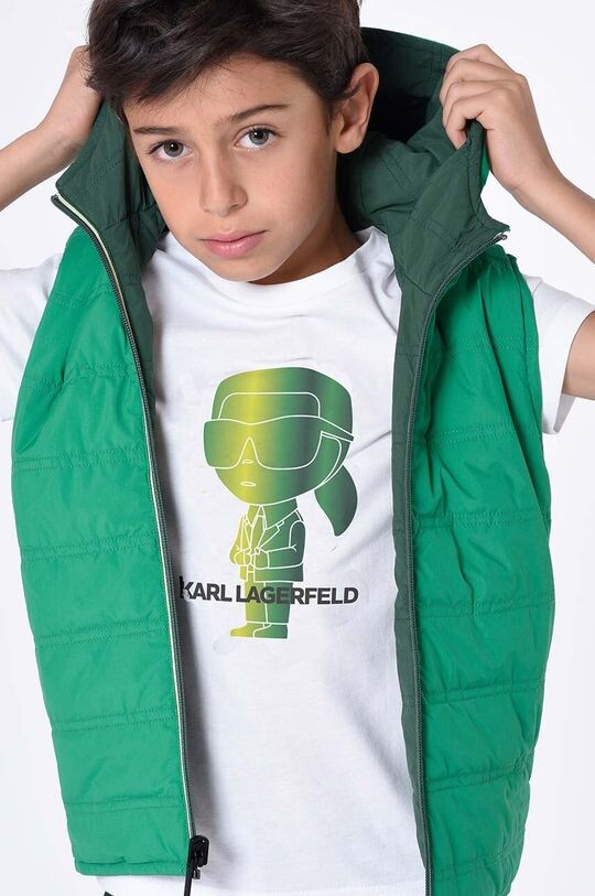 

Детская хлопковая футболка Karl Lagerfeld, белый