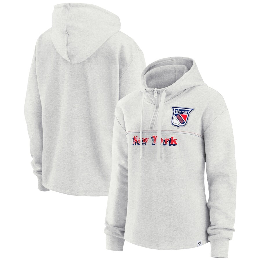 

Толстовка на молнии Fanatics Branded New York Rangers, пепельный