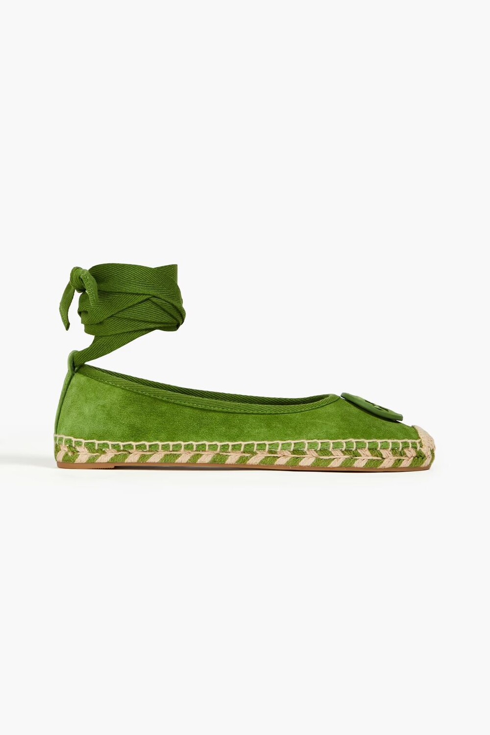 

Замшевые эспадрильи Minnie с декором Tory Burch, цвет Leaf green