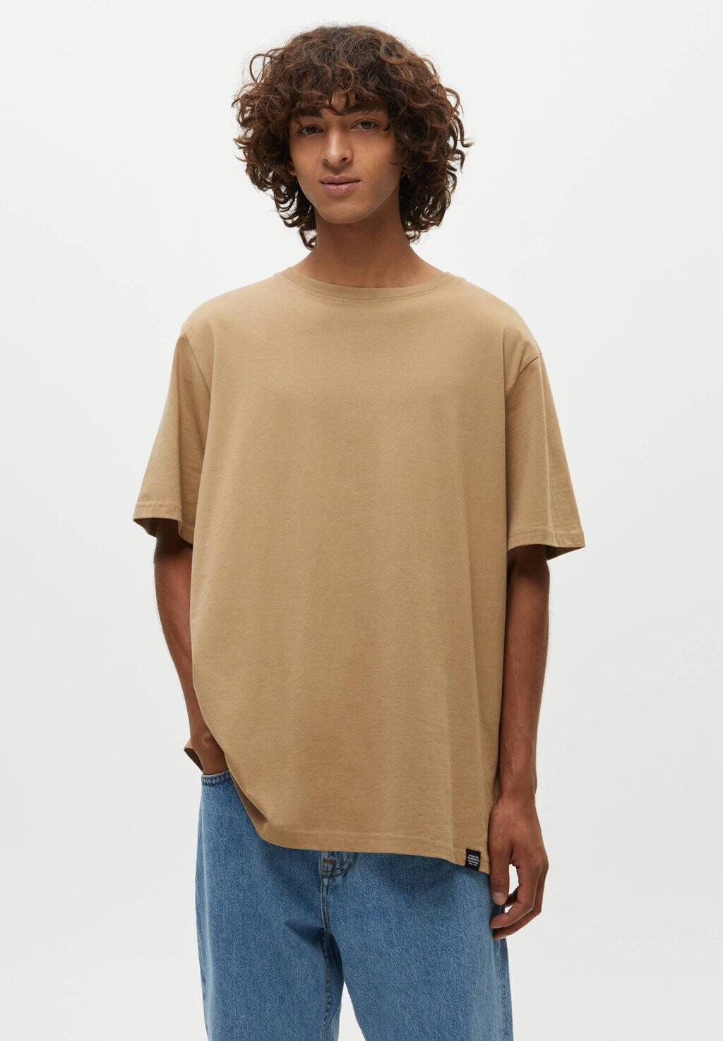 

Футболка базовая Join Life PULL&BEAR, бежевый
