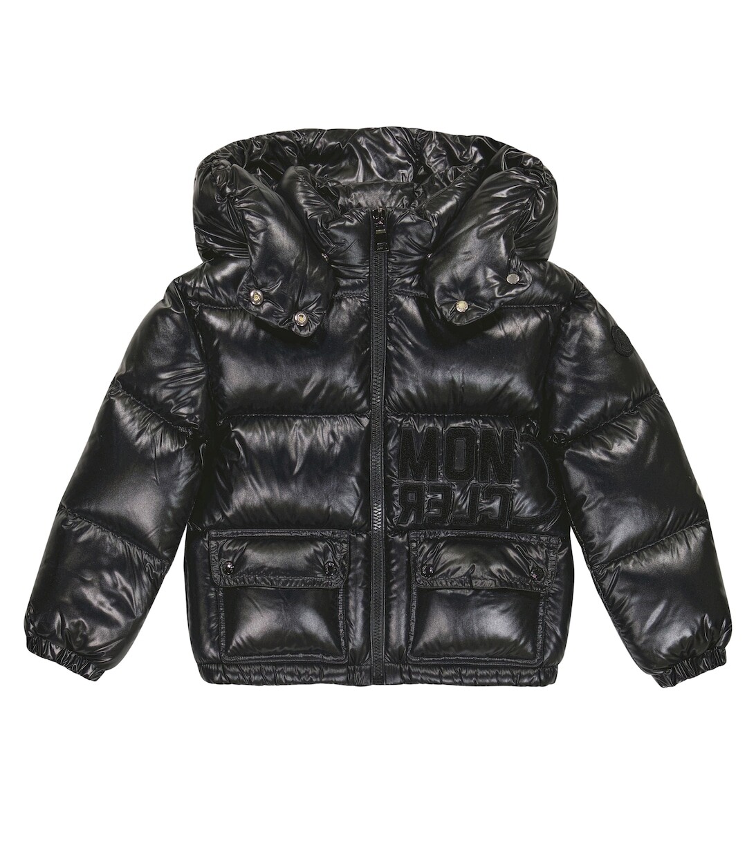 

Пуховик Abbaye Moncler Enfant, черный
