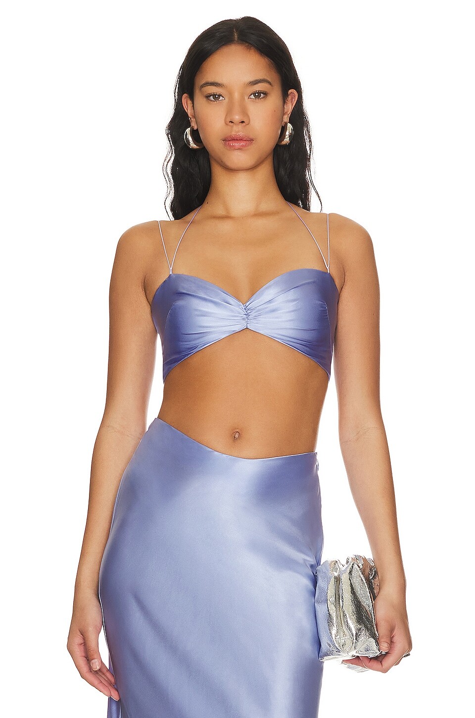 

Топ Natalie Rolt Tiffany Crop, цвет Bluebell