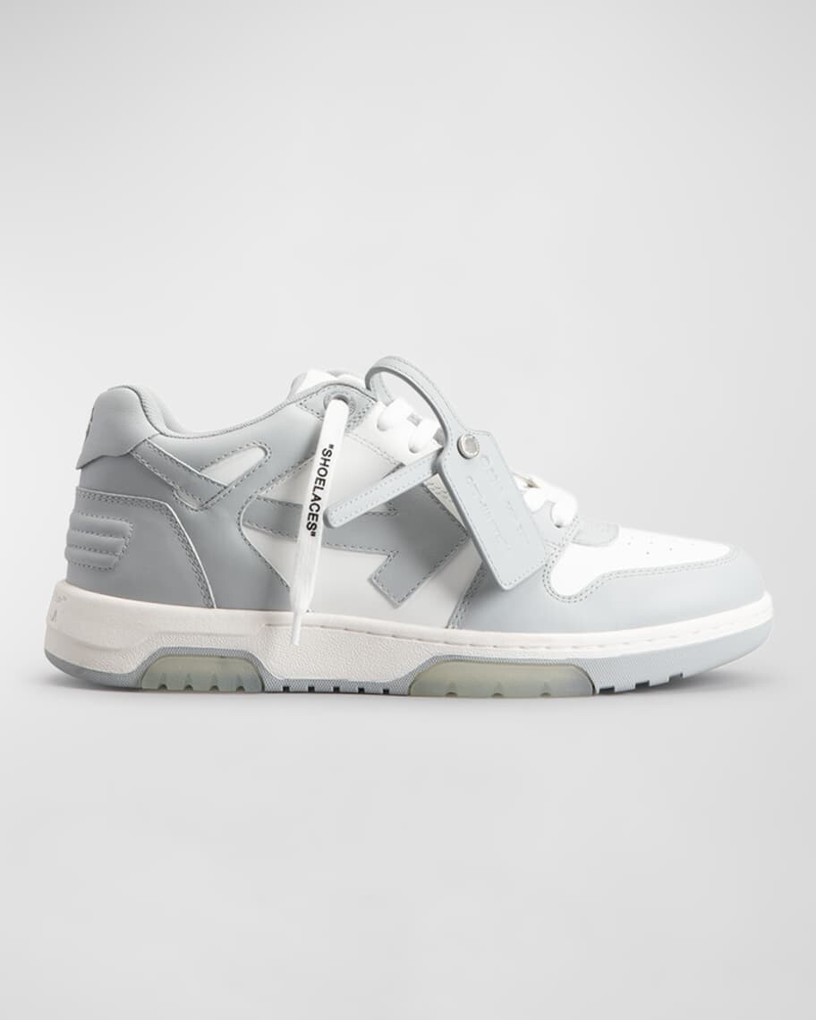 

Мужские двухцветные кожаные низкие кеды Out of Office Off-White