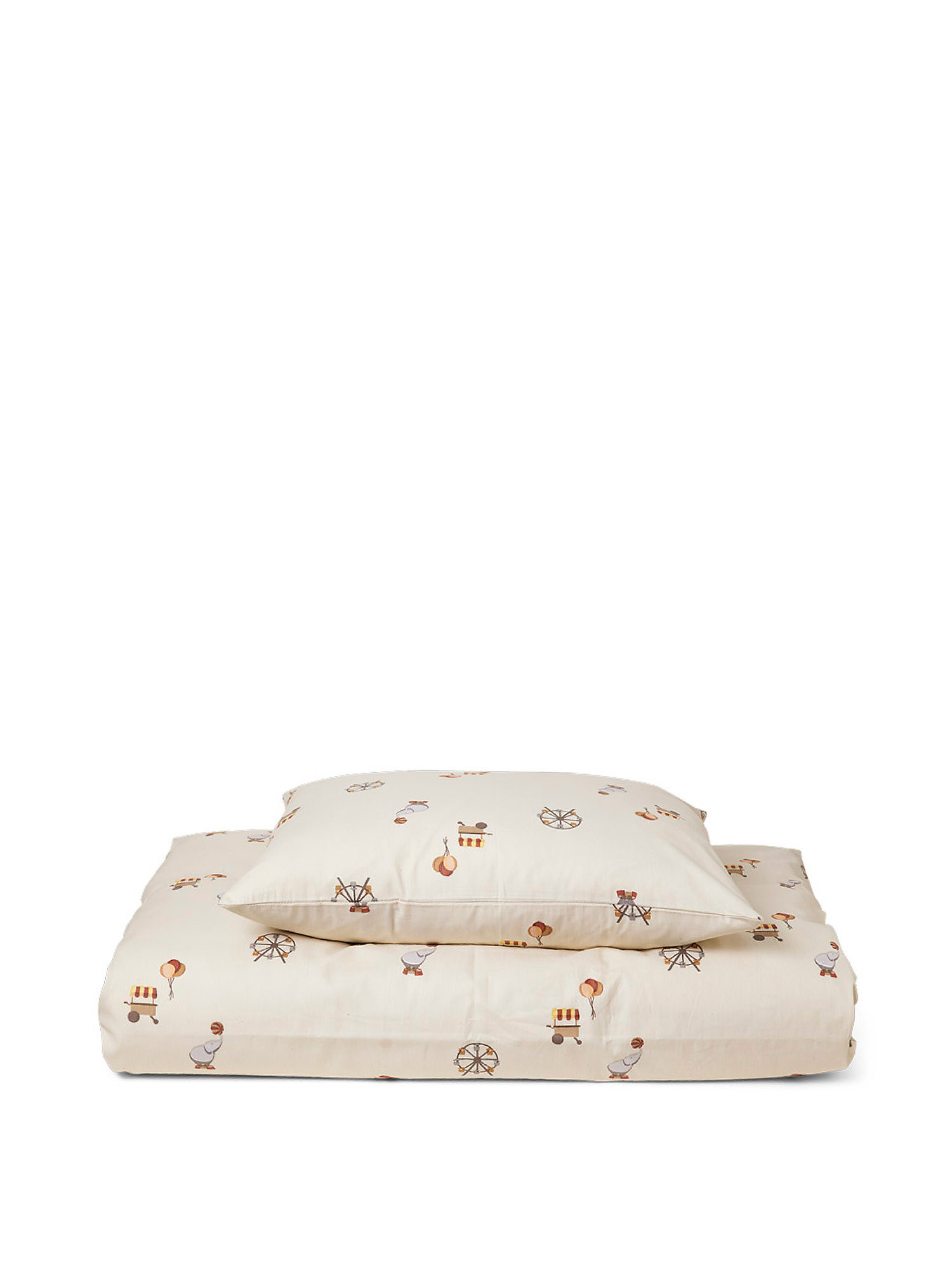 Комплект для кроватки с рисунком из перкаля из чистого органического хлопка. Nuuroo, светло-бежевый фото