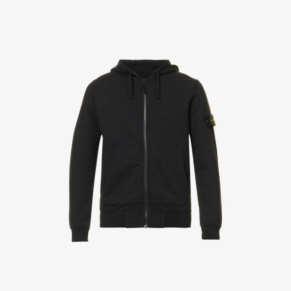 

Толстовка свободного кроя из хлопкового джерси с логотипом Stone Island, черный