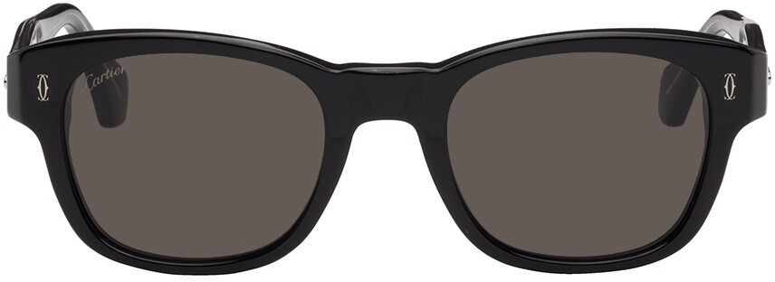 

Черные квадратные солнцезащитные очки Cartier, цвет Black/Grey