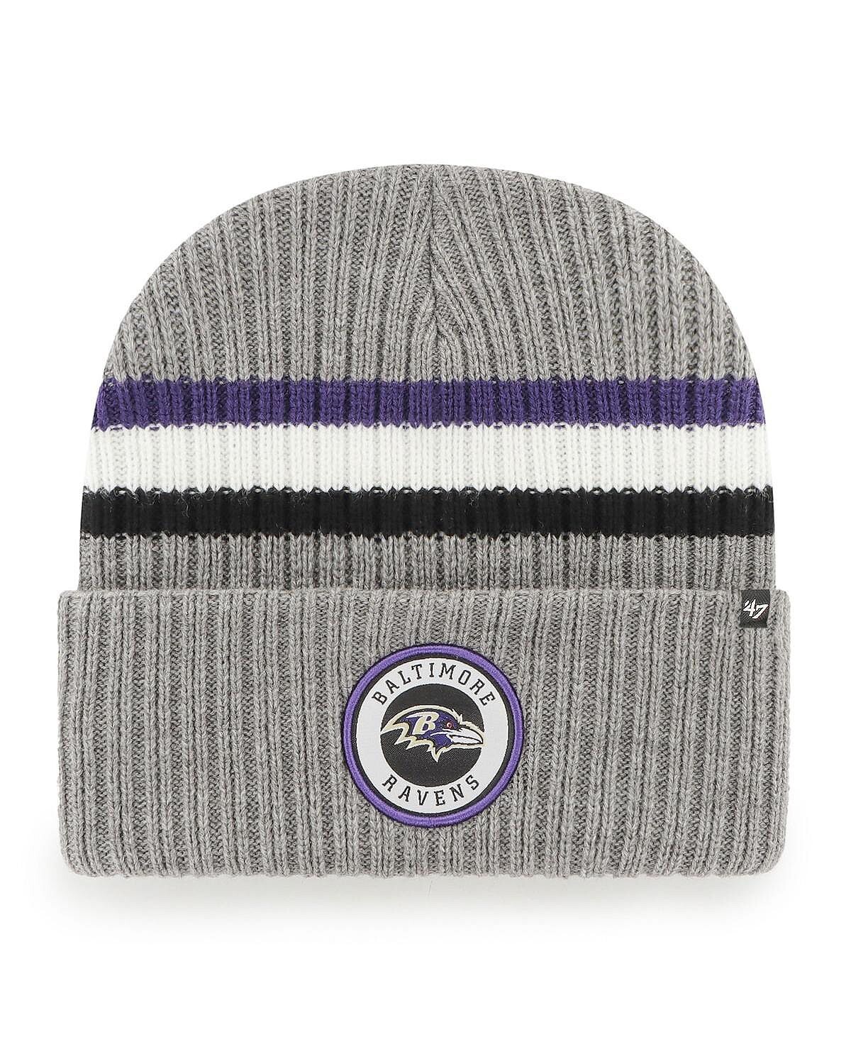 

Мужская серая вязаная шапка Baltimore Ravens Highline с манжетами '47 Brand