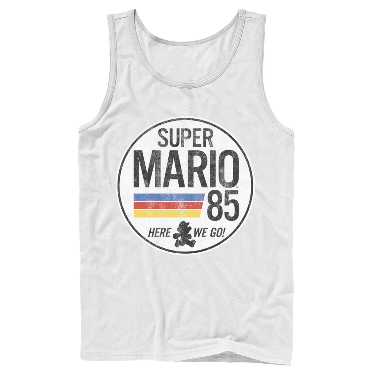 

Мужская майка с рваным логотипом в стиле ретро Super Mario Licensed Character